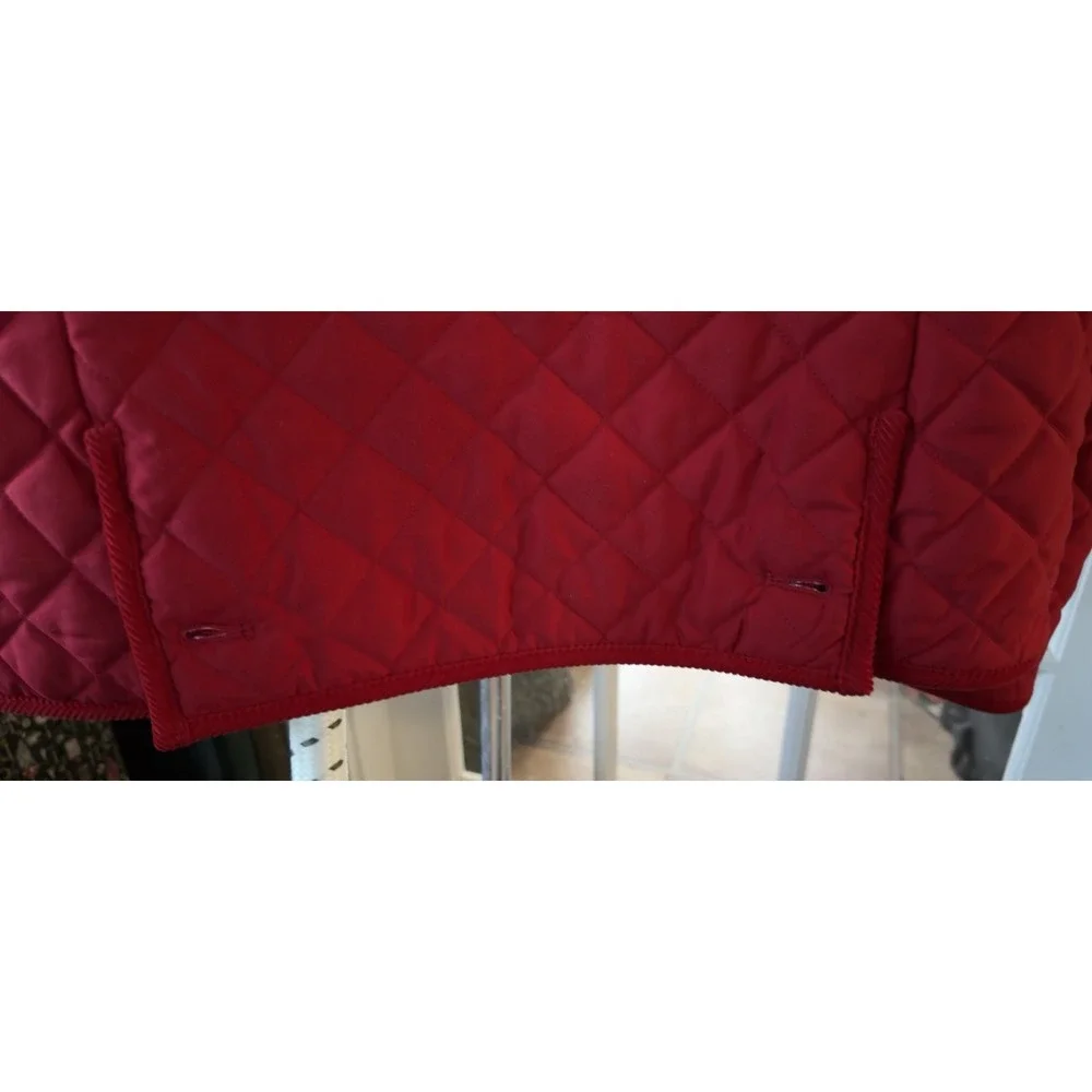 Ralph Lauren Chaps‎ Jacket Red Quilted Polyester Lined Long Sleeve Buttons M EUC